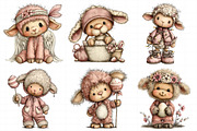 Whimsical Easter Sheep Clipart, an Illustration by Daily.Designs (Thumbnail 8 of 8)