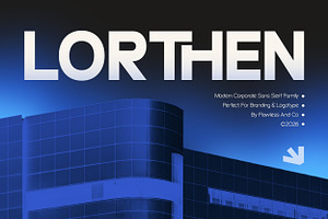 Lorthen - Corporate Sans Family Font, a Sans Serif Font by Flawless And Co