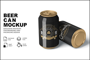 Beer Can Mockup, a Product Mockup by mockupbuys