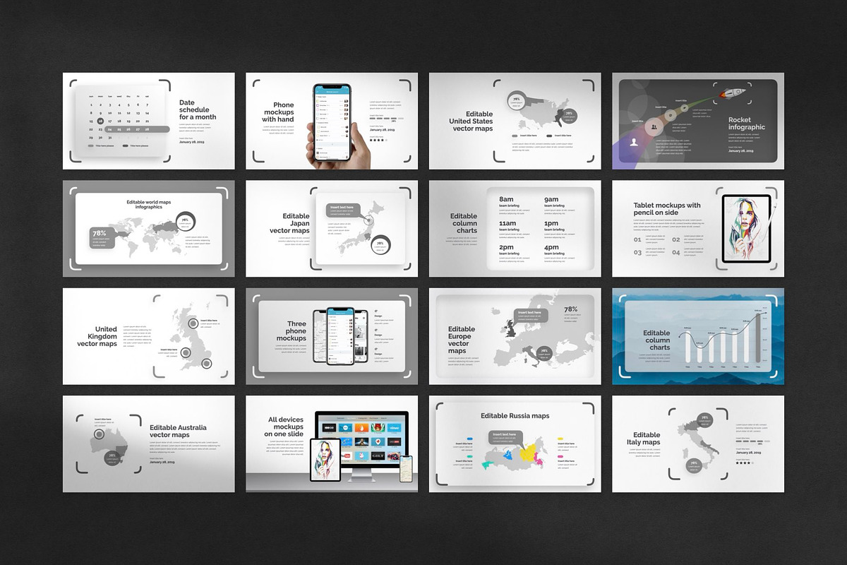 Square PowerPoint Template, a Presentation Template by Creathrive Design (Photo 6 of 8)