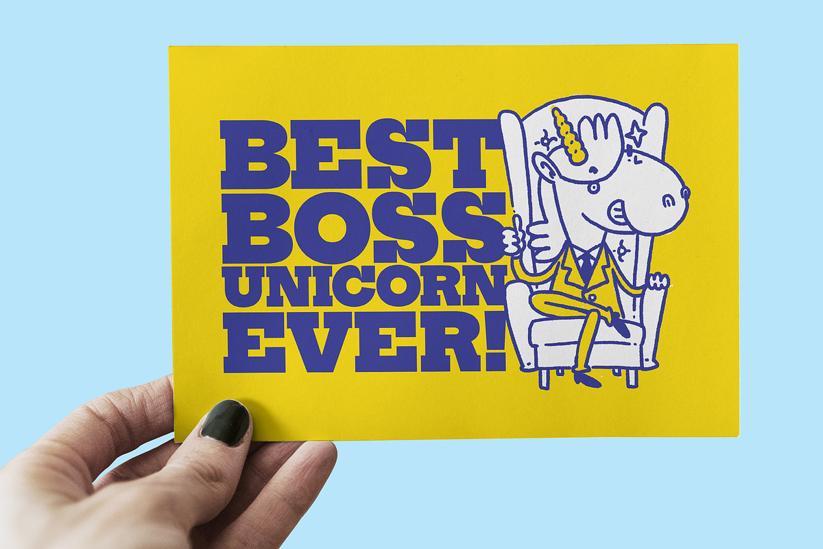 Unicorn Clipart – Office B&W, a Work Illustration by Monkey Draws (Photo 3 of 6)