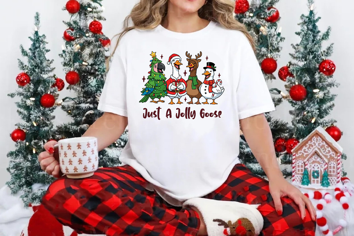 Funny Christmas Just a Jolly Goose, an Illustration by CreationArt (Photo 3 of 4)
