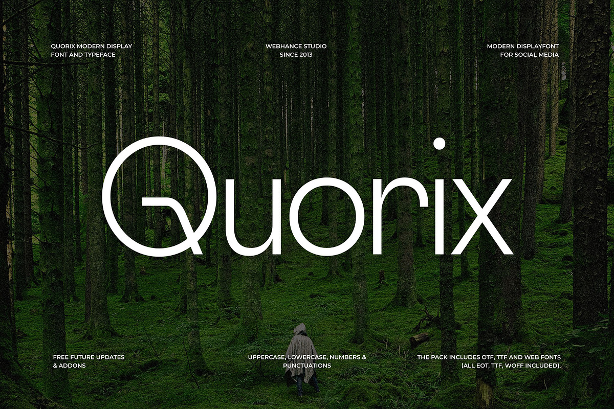 Quorix - Modern Display Font, a Sans Serif Font by Webhance Studio (Photo 1 of 10)