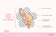Sweet Stationeries Cute Bear Clipart, an Animal Illustration by Blumensdiary (Thumbnail 3 of 6)