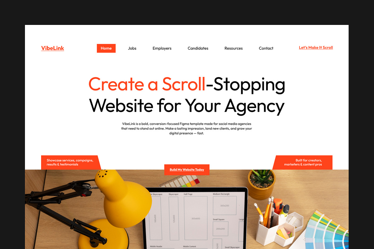 Figma Creative Agency Landing Page, a Landing Page Template by Musara (Photo 3 of 6)