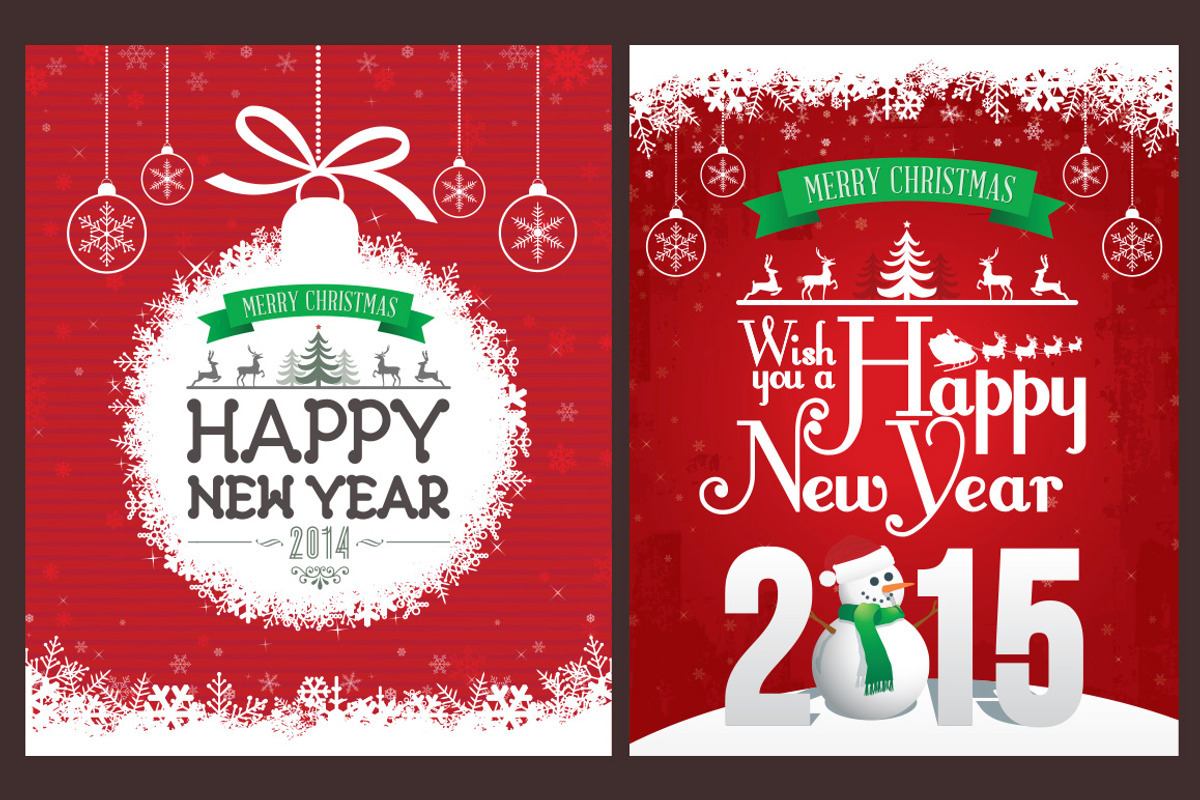 Red Christmas Posters & Backgrounds, a Product Mockup by Seyyahil (Photo 1 of 2)