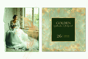 Golden Watercolor Backgrounds