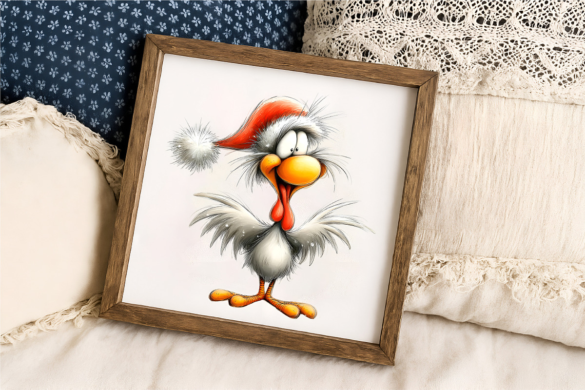 Funny Cartoon Chicken Clipart, an Illustration by Libby Wishes (Photo 7 of 7)