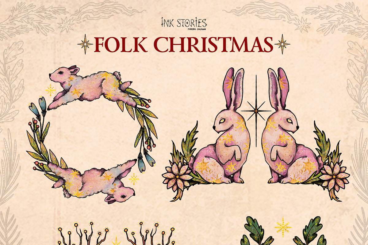Folk Christmas Ancient Winter Tales, a Seasonal Illustration by Ink Stories (Photo 4 of 12)