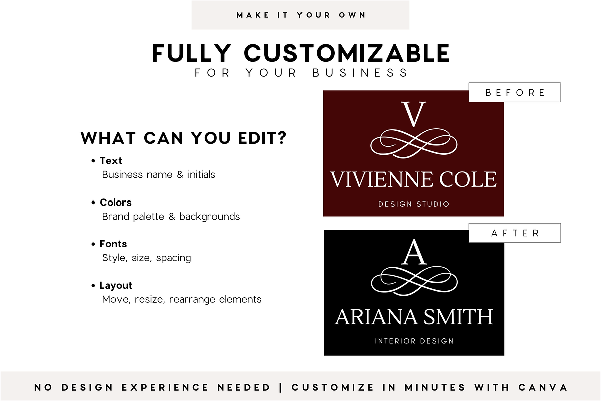 Elegant Monogram Logo Kit | Canva, a Branding & Logo Template by BrandhavenStudio (Photo 7 of 9)