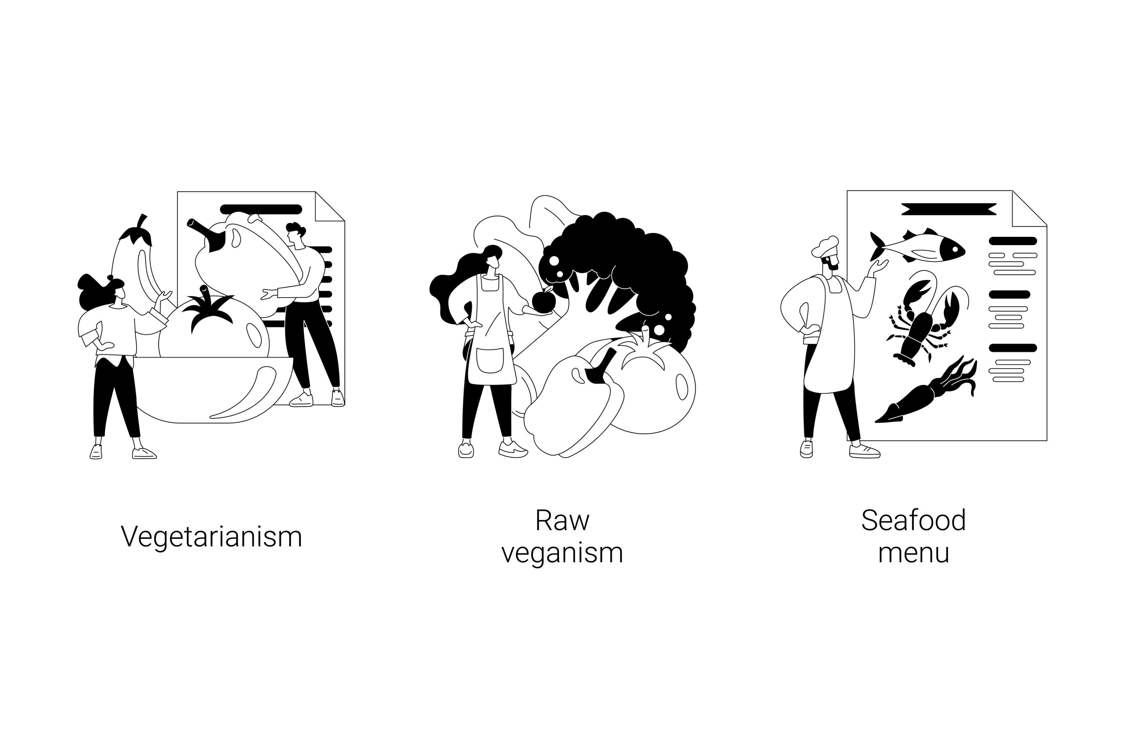 Organic food diet abstract concept, a Food Illustration by Visual ...