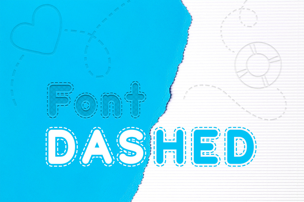 Dashed Font, a Font by OWPictures (Photo 1 of 5)