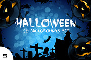 Halloween Backgrounds Set, an Illustration by PictureInStock (Thumbnail 1 of 2)