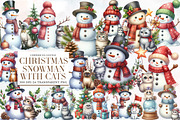 Christmas Snowman with Cats Sublimat, an Illustration by Designworld (Thumbnail 1 of 6)