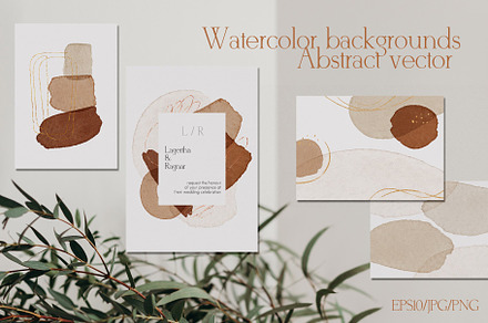 Abstract Watercolor Vector Shapes