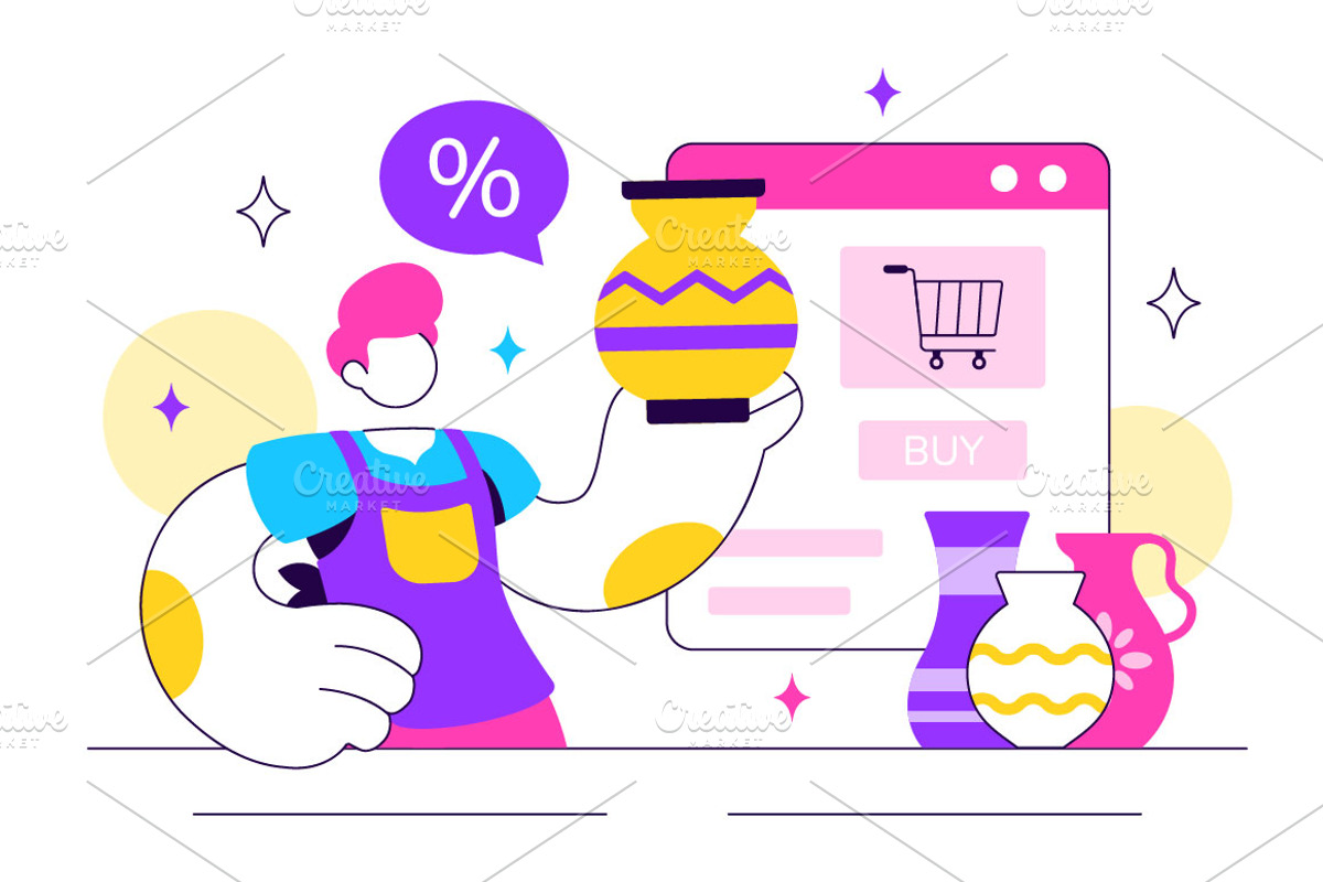 10 Marketplace For Handmade Goods, a Person Illustration by denayunebgt (Photo 4 of 4)