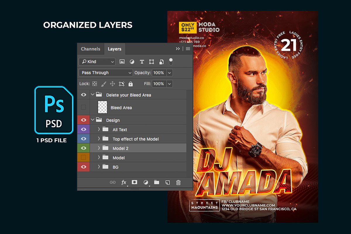Dj Amada Flyer Template, a Flyer Template by bunebx (Photo 6 of 7)