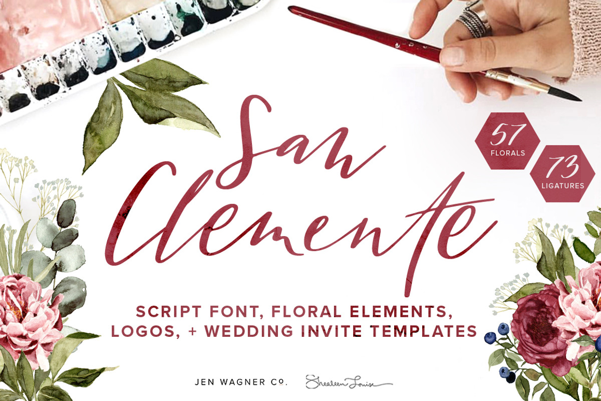 San Clemente Script + Spring Florals