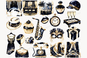 Roaring 20s Clipart Gatsby Party Art, a Person Illustration by GlamArtZhanna (Thumbnail 3 of 8)