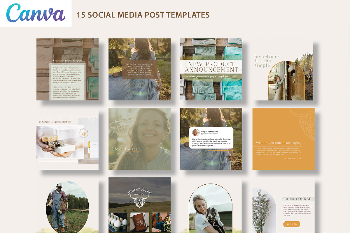 Homestead Social Media Templates, a Templates & Theme by Finicky Fox Design (Photo 2 of 3)