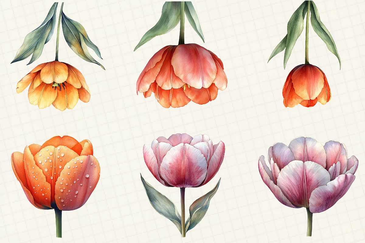 Tulip Flower Bloom Clipart, an Illustration by OK Design (Photo 4 of 5)