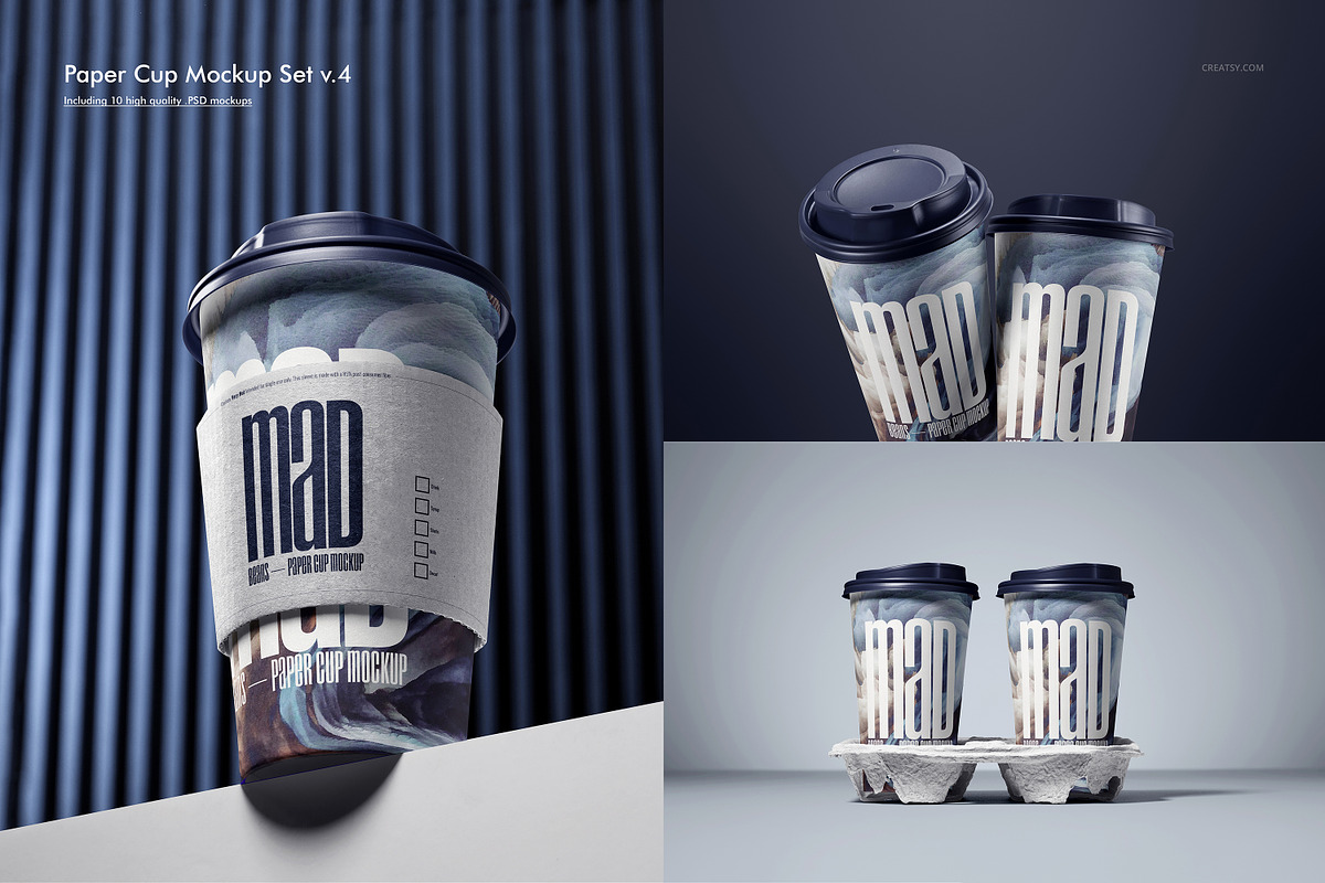 Paper Cup Mockup Bundle, a Cups & Container Mockup by creatsy5 (Photo 21 of 36)