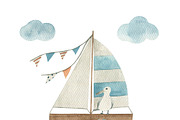 Watercolor Marine Collection, an Object Illustration by Natikka Art (Thumbnail 4 of 7)