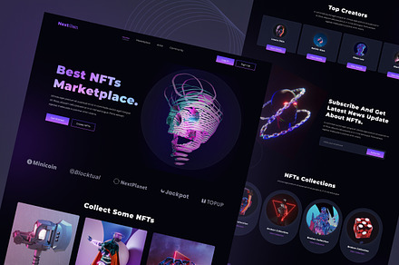 NextGen – NFT HTML Website Template, a HTML Template by TemplatesJungle