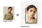 Watercolor Cartoon Portrait Art, an Action Add-On by MRI STUDIO (Thumbnail 2 of 24)