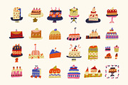 Piece of Cake Birthday Cake Clipart, a Decorative Illustration by Olia (Thumbnail 3 of 19)