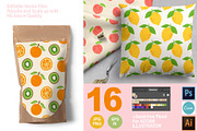 Fruits Clipart and Patterns +SVG, a Graphic by Katrinelly (Thumbnail 6 of 9)