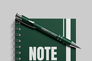 Notebook with Pen Mockup, a Books & Magazine Mockup by DxSLEX (Thumbnail 3 of 5)