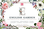 English Garden Watercolour florals, a Decorative Illustration by Katy Clemmans (Thumbnail 13 of 13)