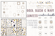 Gold, Blush & Navy Confetti Bundle, an Object Graphic by TeaBerry (Thumbnail 1 of 5)