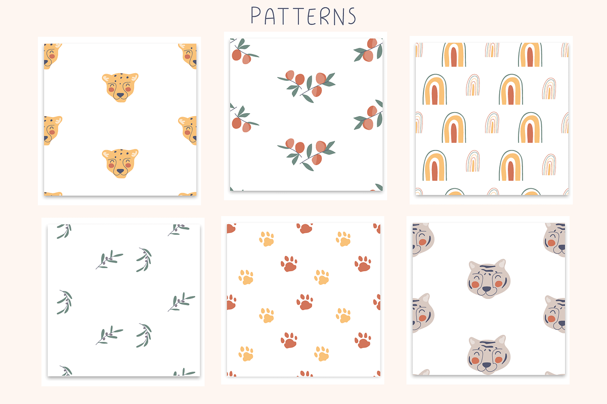 Big cats faces, an Animal Illustration by cutelevindesign (Photo 9 of 10)