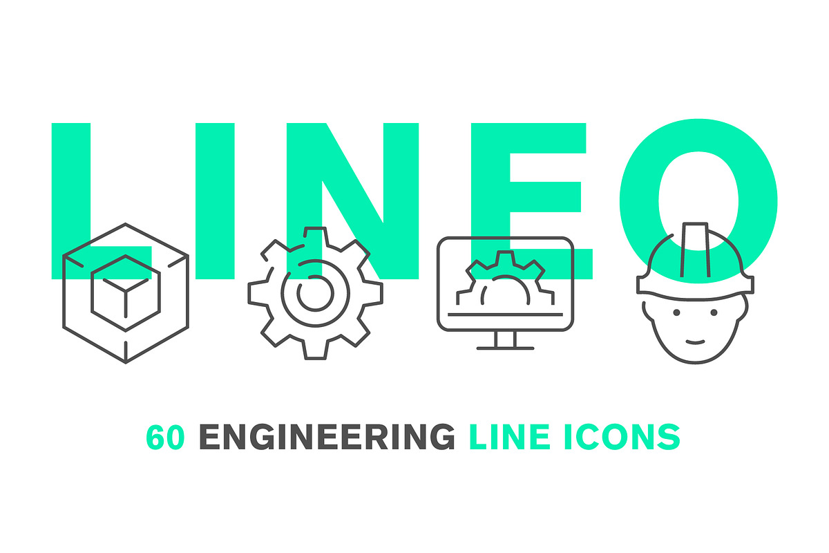 LINEO - 60 ENGINEERING ICONS, an Outline Icon by sharpnose (Photo 1 of 6)