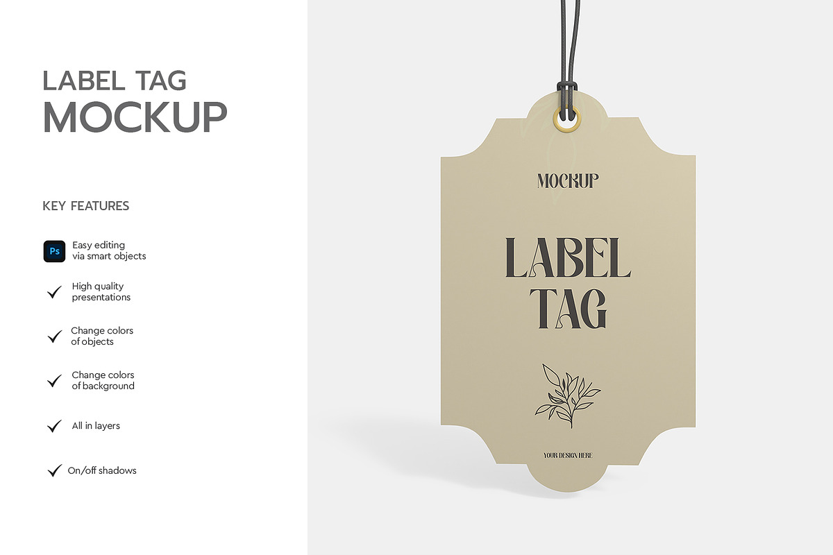Minimal Price Tag Label Mockup, a Product Mockup by graphypix (Photo 2 of 4)
