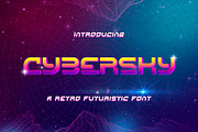 Cybersky - Retro Futuristic Font, a Font by Typefactoryco (Thumbnail 1 of 8)
