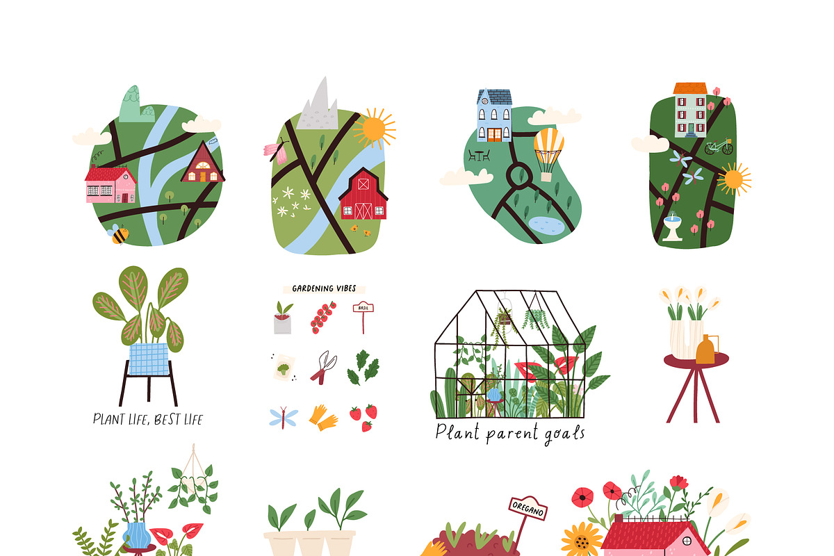 Four seasons BUNDLE - vector clipart, an Illustration by Valerie (Photo 4 of 17)