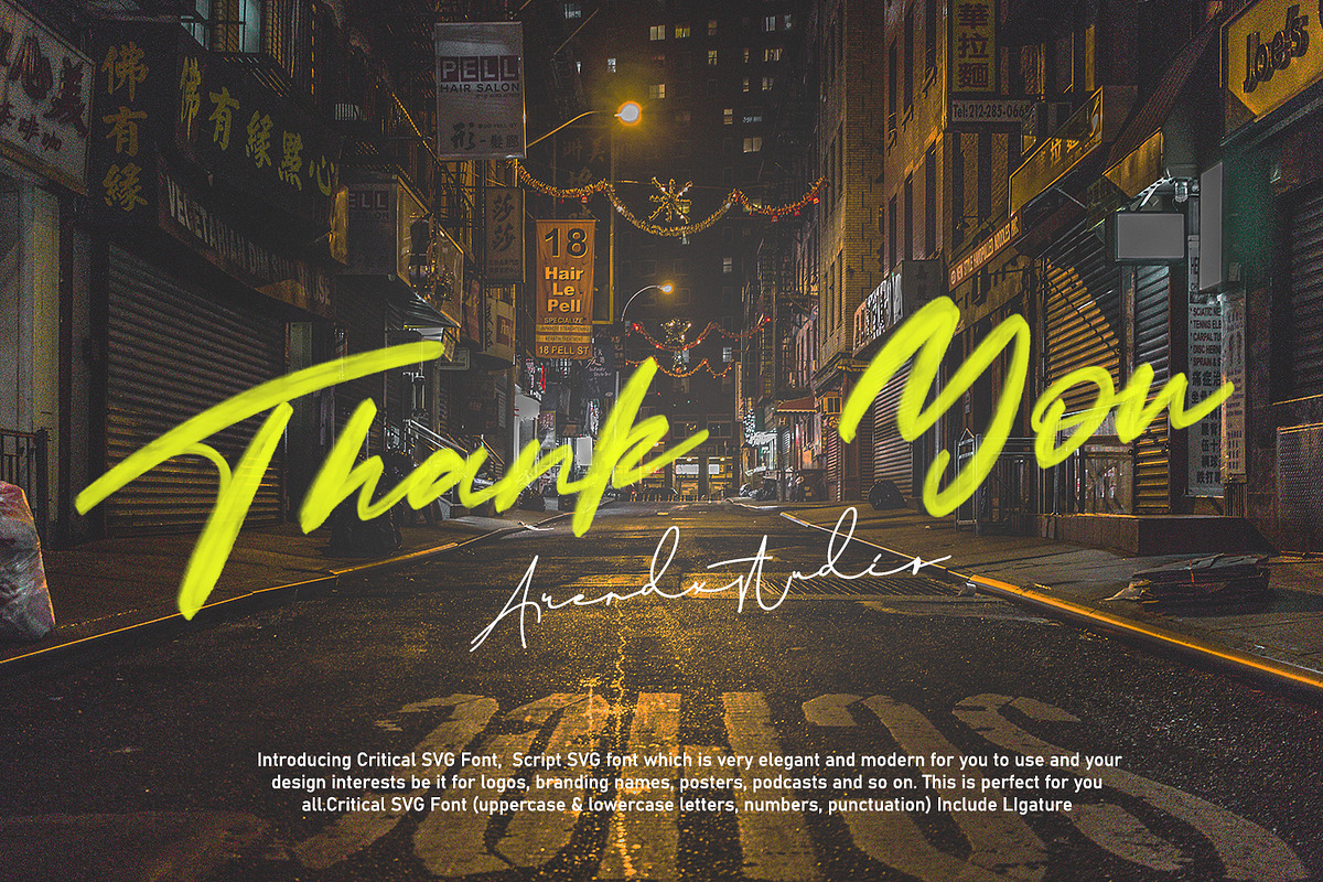 Critical - SVG Font | Font Duo, a Script Font by Arendxstudio (Photo 9 of 9)