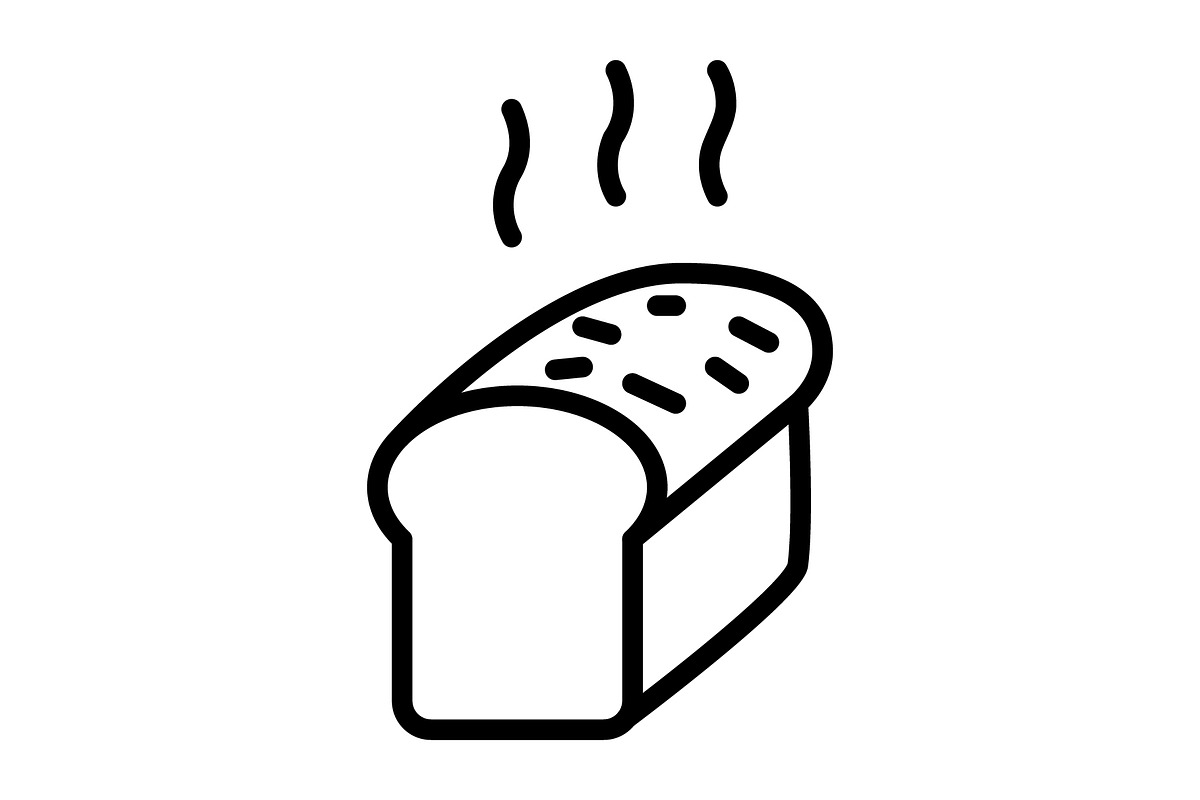 Bread icon, an Outline Icon by Sumberpangan (Photo 4 of 5)