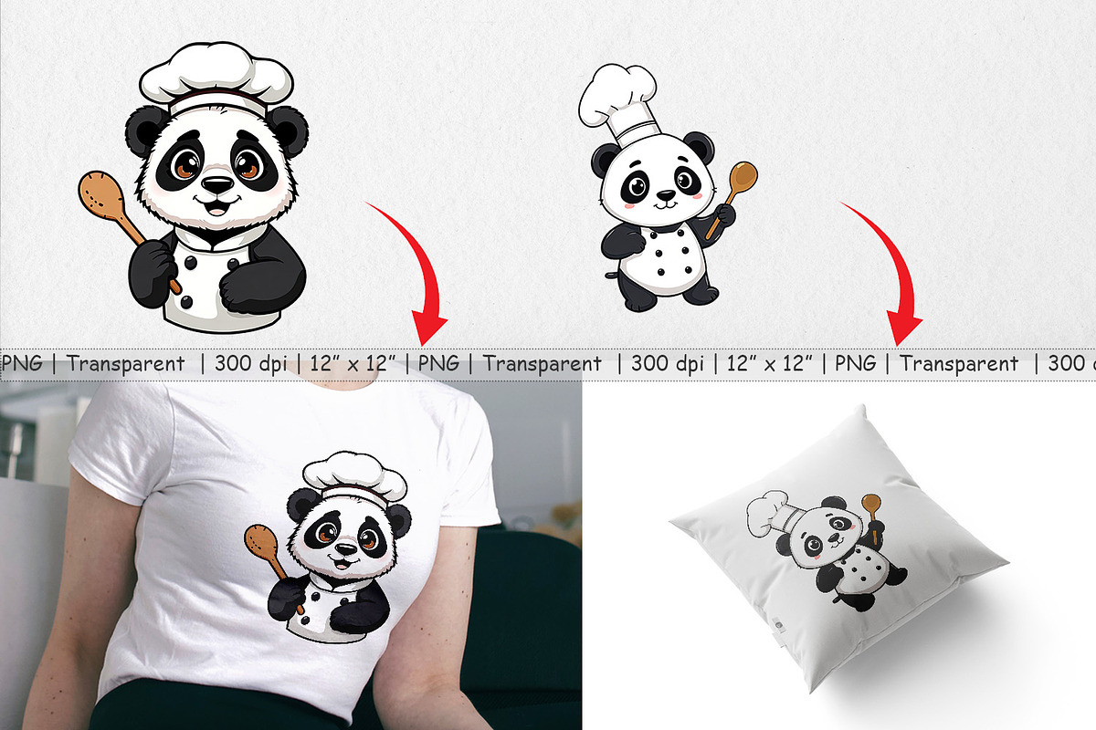 Chef Panda Clipart, a Graphic by Artnoy (Photo 3 of 5)