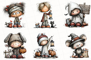 Whimsical Halloween Clipart Bundle, an Illustration by OK Design (Thumbnail 5 of 6)