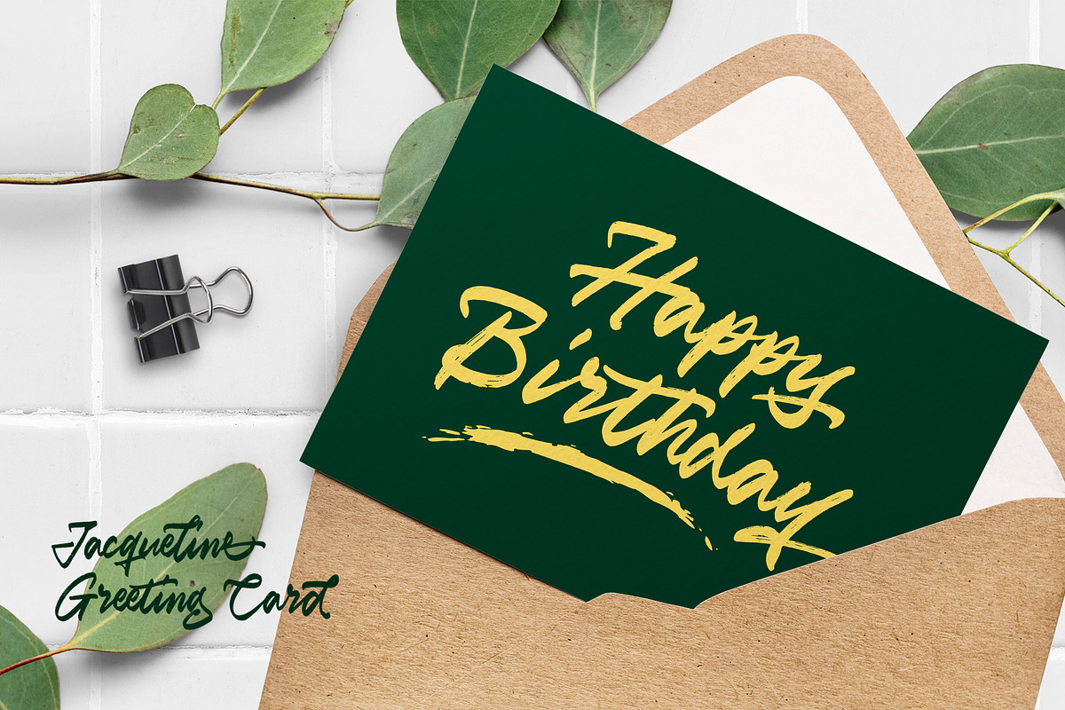 Jacqueline Brush Urban Font, a Script Font by Rocket Template (Photo 13 of 15)