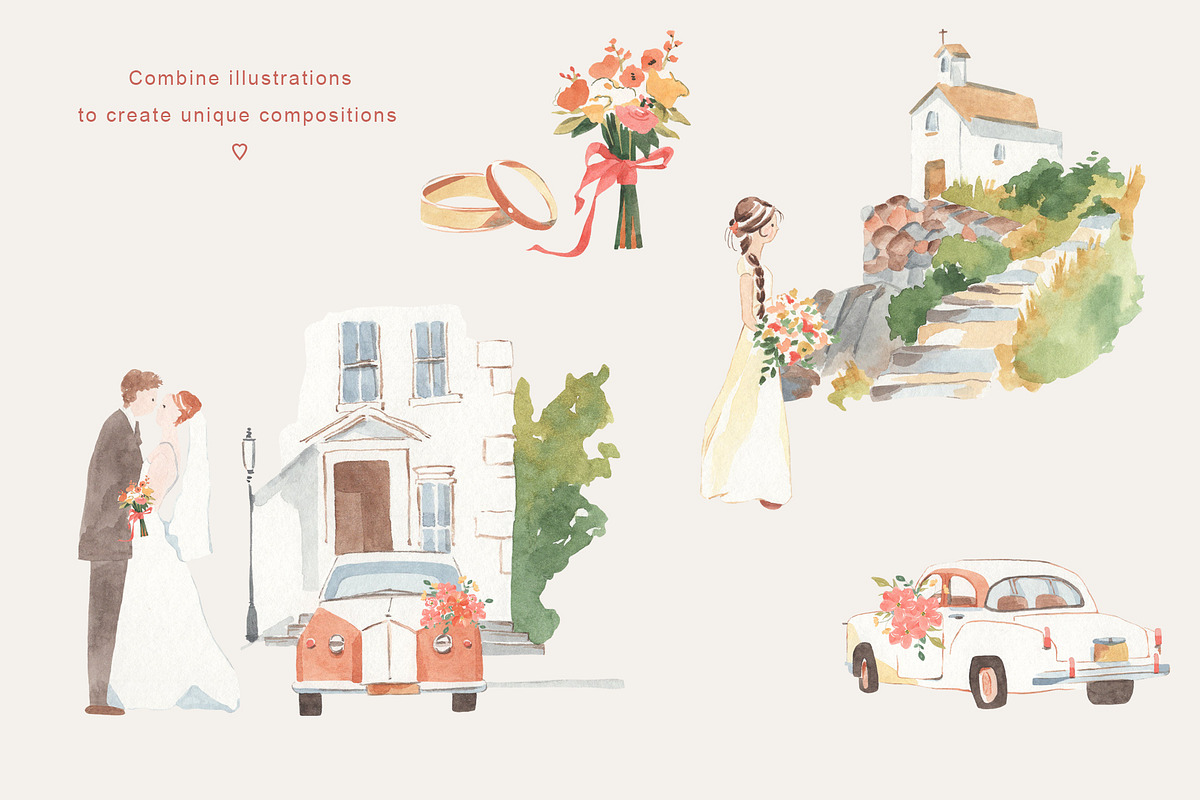 Watercolor Wedding Clipart, a Graphic by natalisart (Photo 4 of 14)