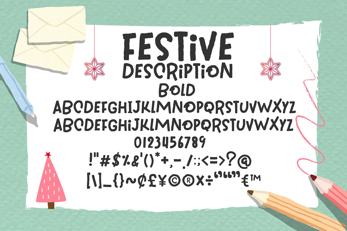 Festive Description Font, a Script Font by Nobu Collections (Photo 8 of 9)