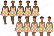 Ice Cream Clipart | Vacation Girl, a Person Illustration by GlamArtZhanna (Thumbnail 5 of 5)