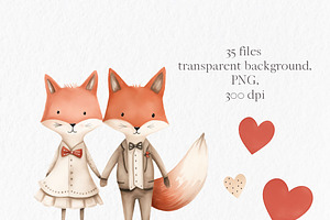 Valentines Animal Clipart