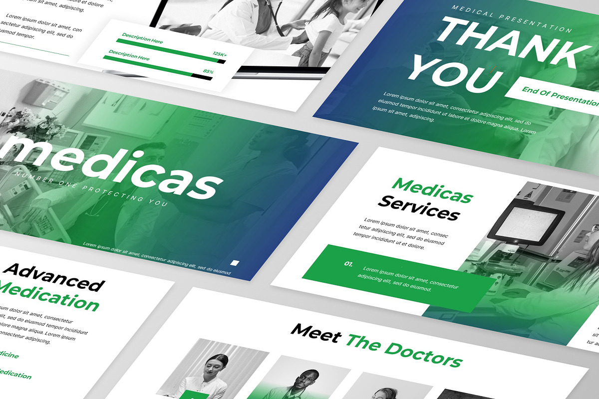 Medicas - Medical Google Slide, a Presentation Template by GraphauseProject (Photo 4 of 6)
