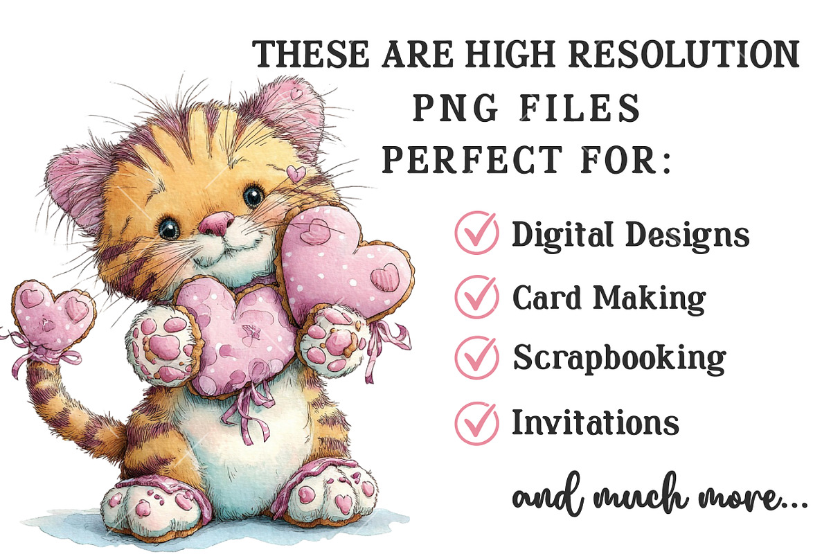 Whimsical Valentine Cookies Clipart, an Illustration by OK Design (Photo 6 of 6)